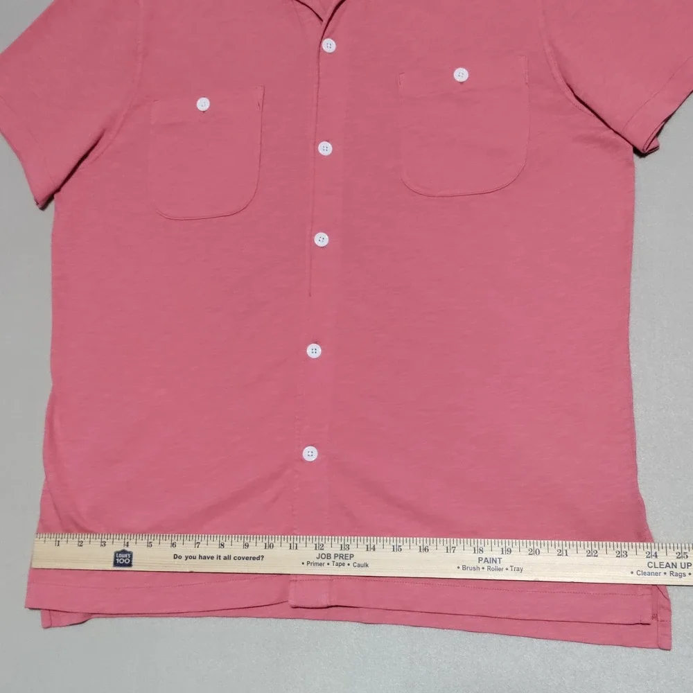 NEW J Crew Garment Dyed Harbor Shirt Men Size XXL Camp Collar Nantucket Red/Pink